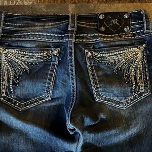 Miss Me Dark Blue Embellished Boot Cut Jeans
